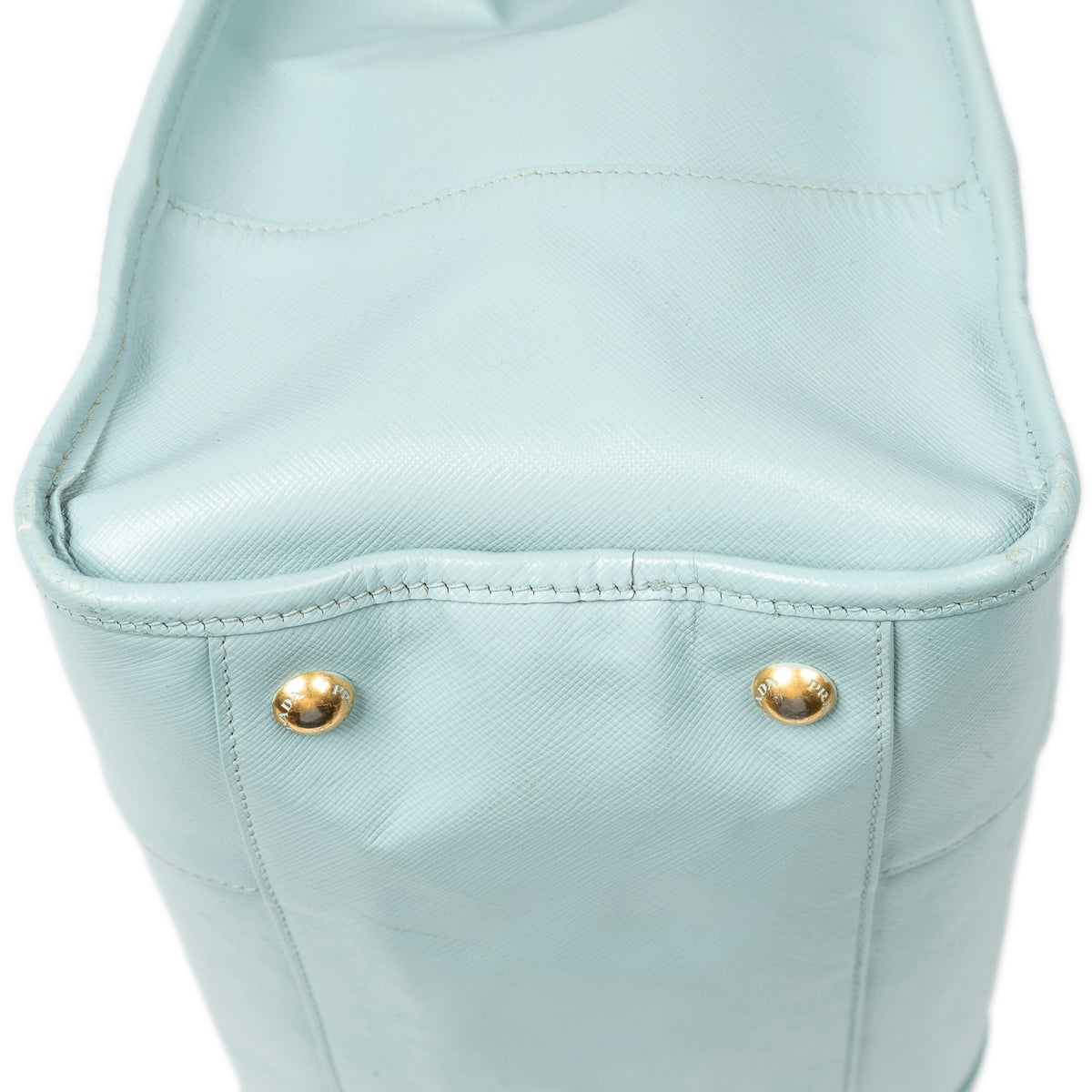 Shoulder Bag Convertible Open Tote Light Blue Saffiano Leather