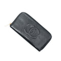 Wallet CC Timeless Zip Around Wallet Black Caviar Leather