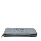Wallet CC Timeless Zip Around Wallet Black Caviar Leather