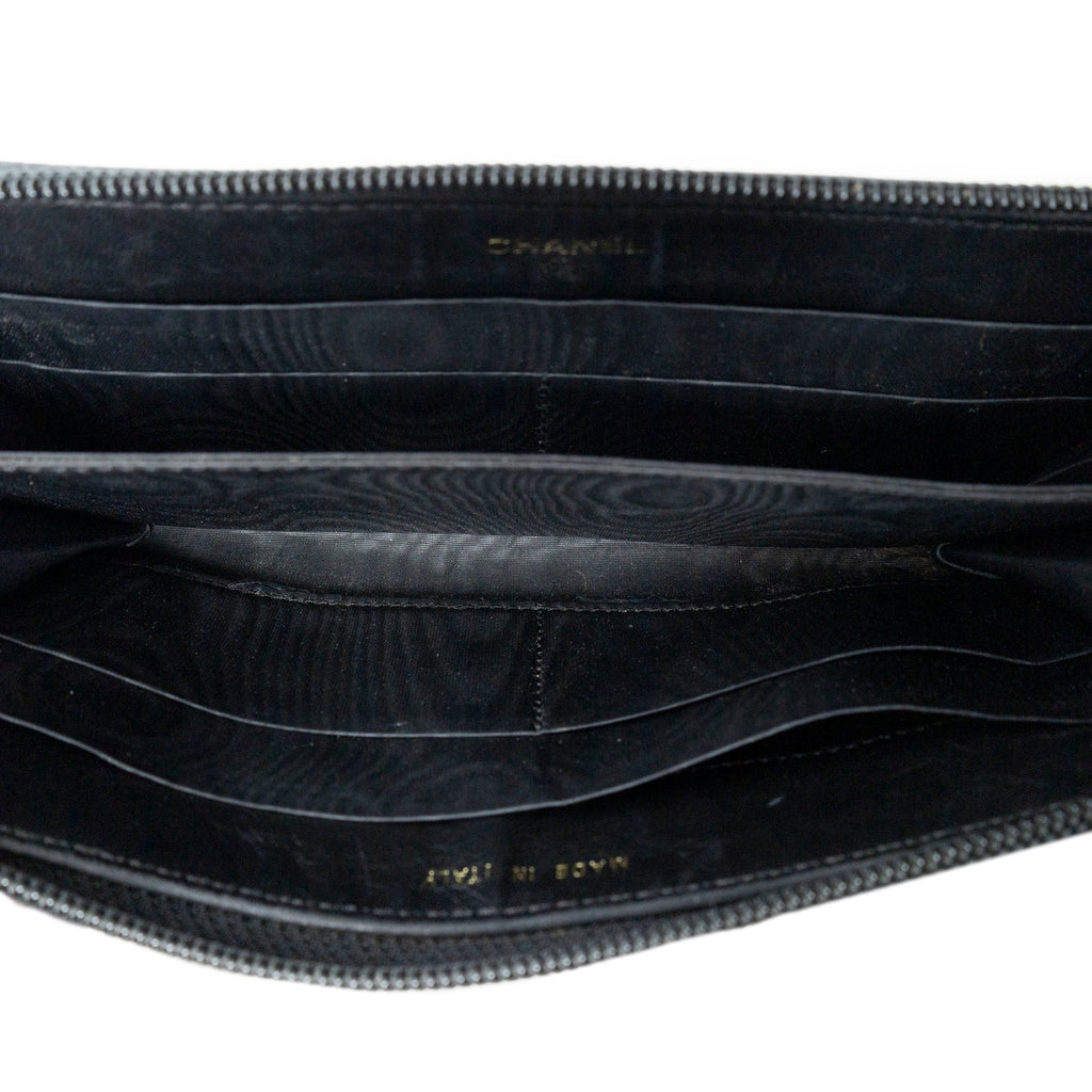 Wallet CC Timeless Zip Around Wallet Black Caviar Leather