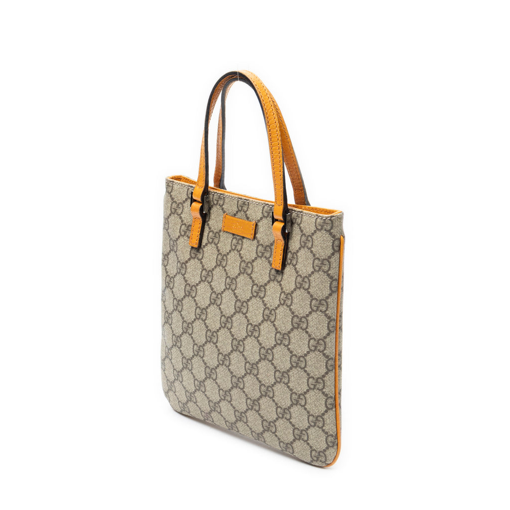 Handbag Mini Vertical Tote Mustard Yellow Supreme Coated Canvas