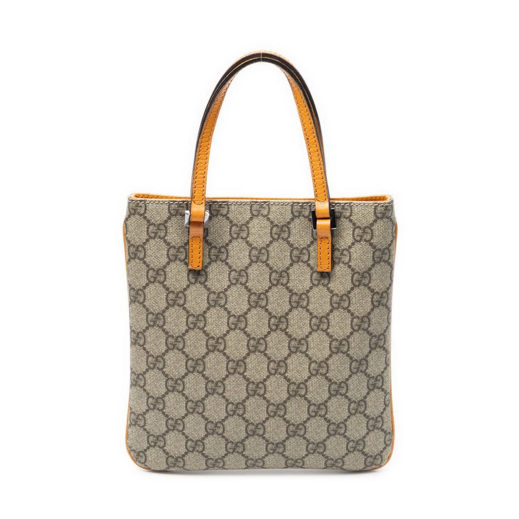 Handbag Mini Vertical Tote Mustard Yellow Supreme Coated Canvas