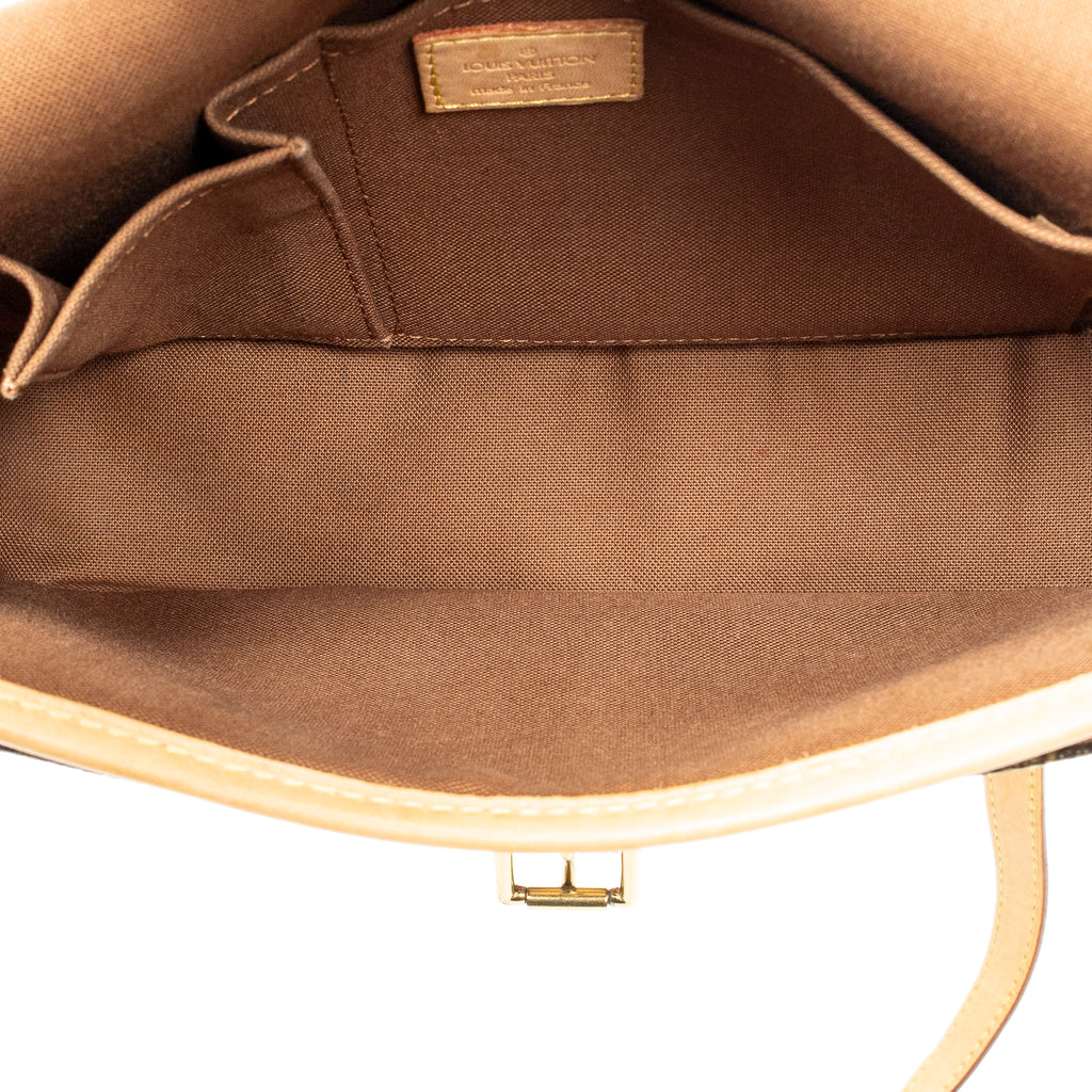 Shoulder Bag Sologne Brown Monogram Canvas