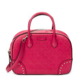 Shoulder Bag Boston Top Handle Fuchsia Pink GG Embossed Leather