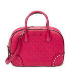 Shoulder Bag Boston Top Handle Fuchsia Pink GG Embossed Leather