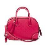 Shoulder Bag Boston Top Handle Fuchsia Pink GG Embossed Leather