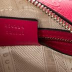 Shoulder Bag Boston Top Handle Fuchsia Pink GG Embossed Leather