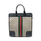 Handbag Web Stripe Tall Tote Beige Supreme Coated Canvas