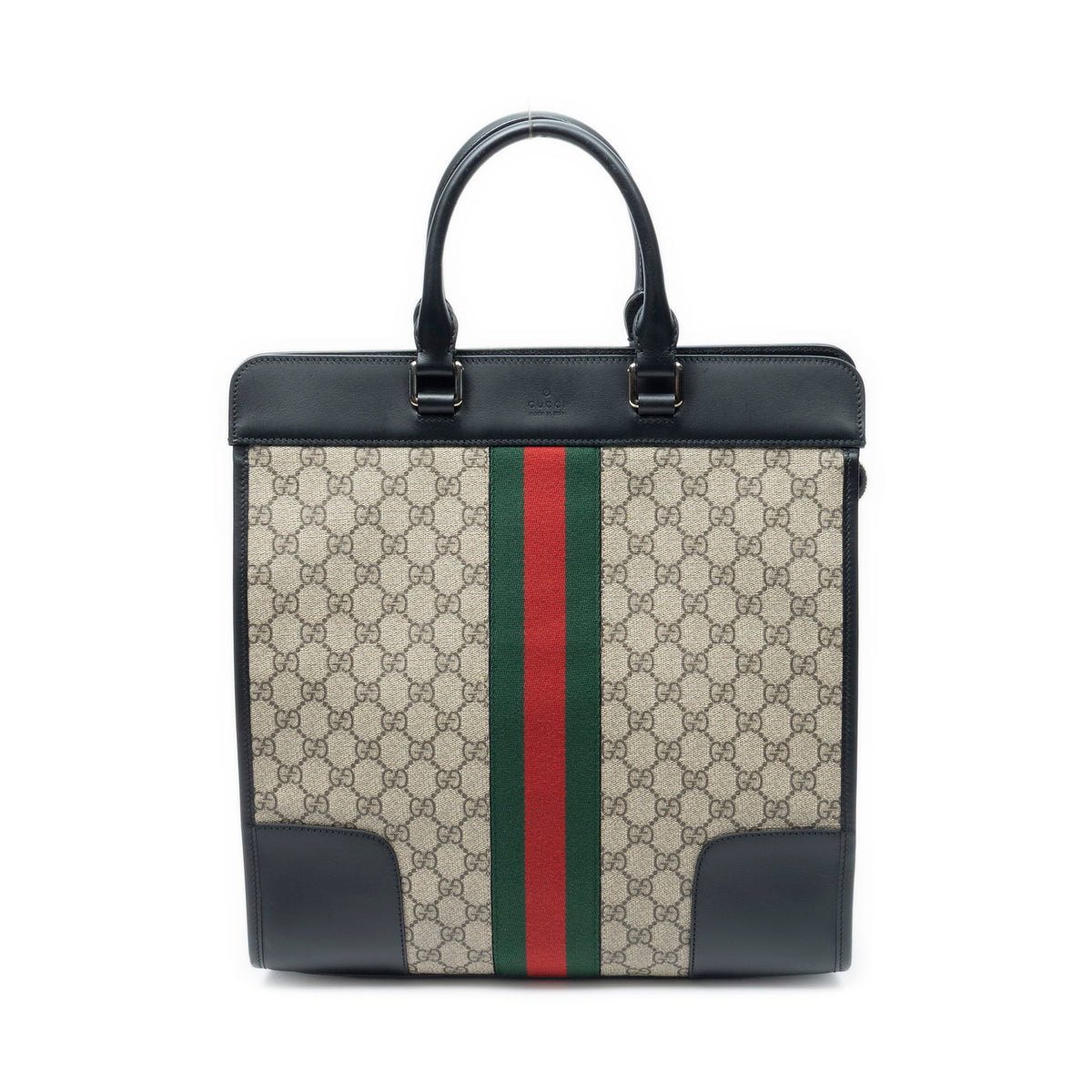 Handbag Web Stripe Tall Tote Beige Supreme Coated Canvas