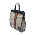 Handbag Web Stripe Tall Tote Beige Supreme Coated Canvas