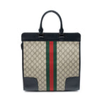 Handbag Web Stripe Tall Tote Beige Supreme Coated Canvas