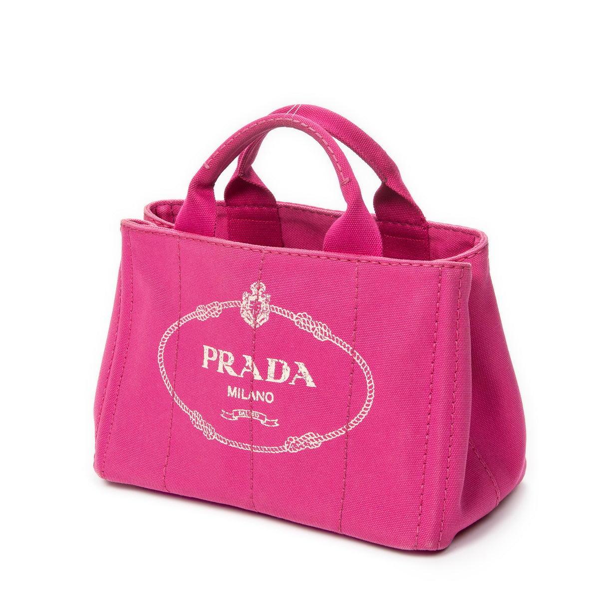 Handbag Small Canapa Tote Fuchsia Canapa Canvas