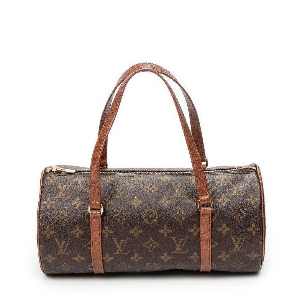 Handbag Papillon 30 Brown Monogram Canvas
