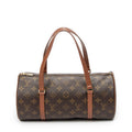 Handbag Papillon 30 Brown Monogram Canvas