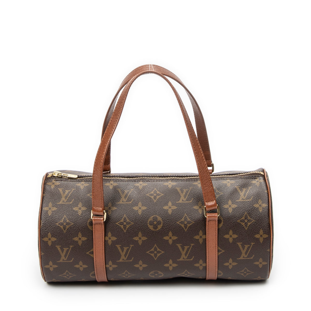 Handbag Papillon 30 Brown Monogram Canvas