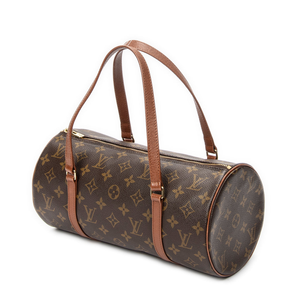 Handbag Papillon 30 Brown Monogram Canvas