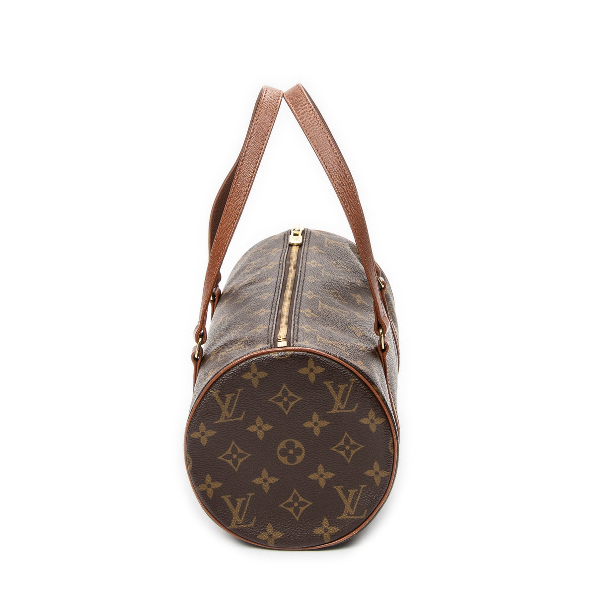 Handbag Papillon 30 Brown Monogram Canvas