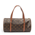 Handbag Papillon 30 Brown Monogram Canvas