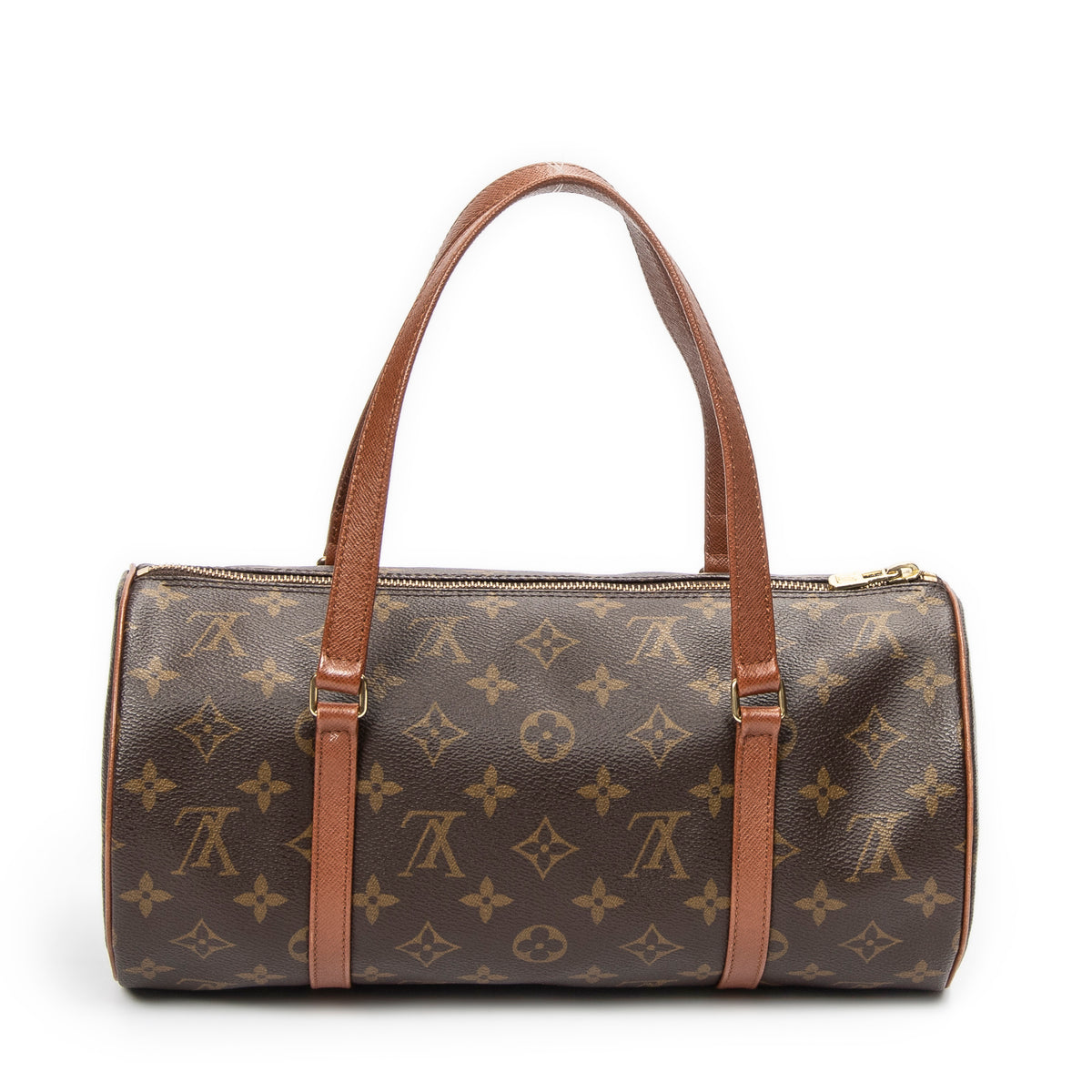 Handbag Papillon 30 Brown Monogram Canvas