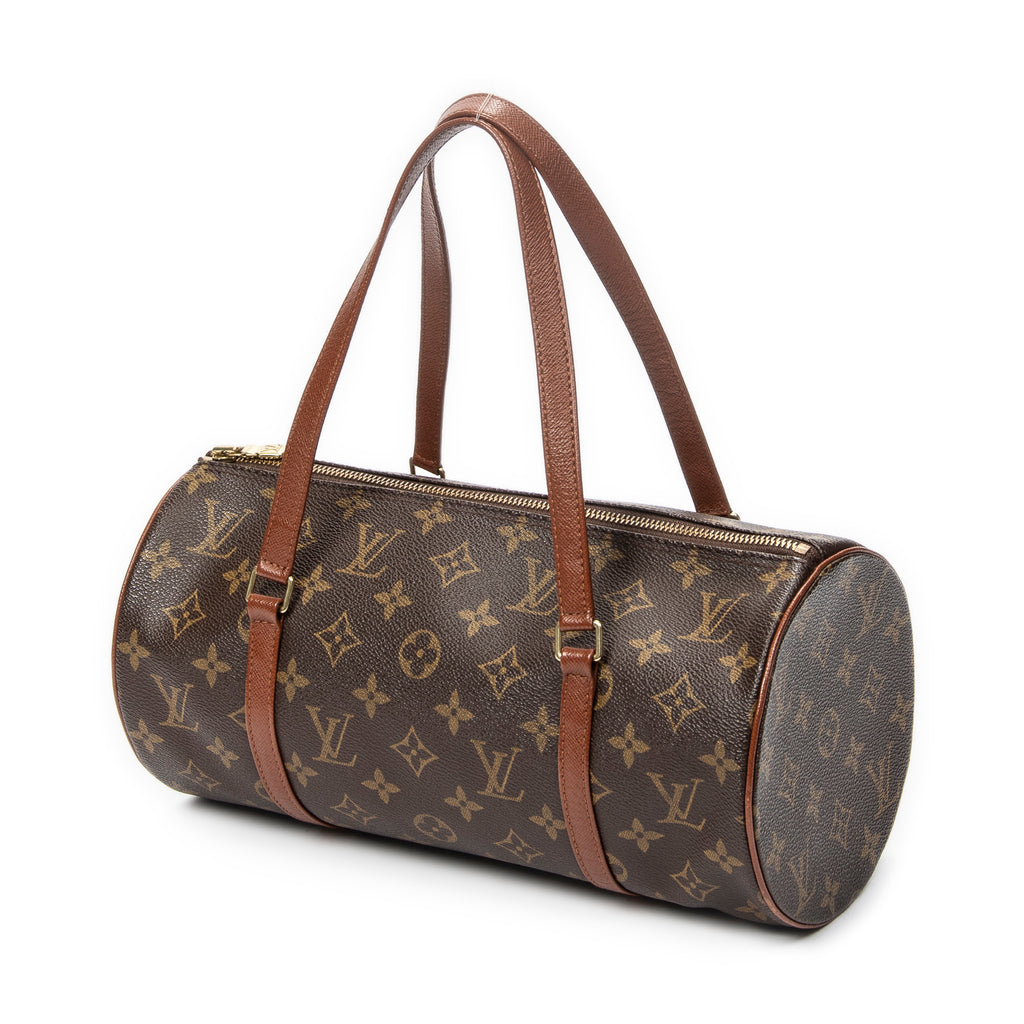 Sac à main Papillon 30 en toile Monogram marron