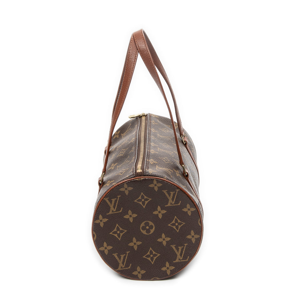 Sac à main Papillon 30 en toile Monogram marron