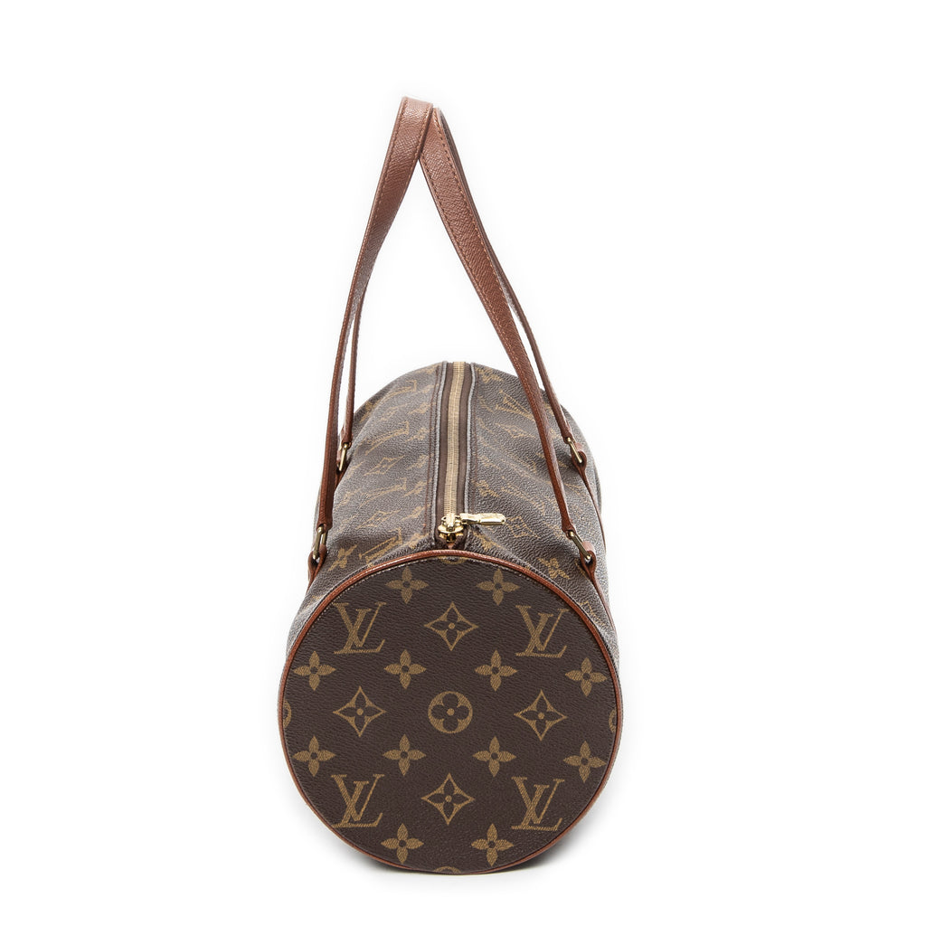 Sac à main Papillon 30 en toile Monogram marron