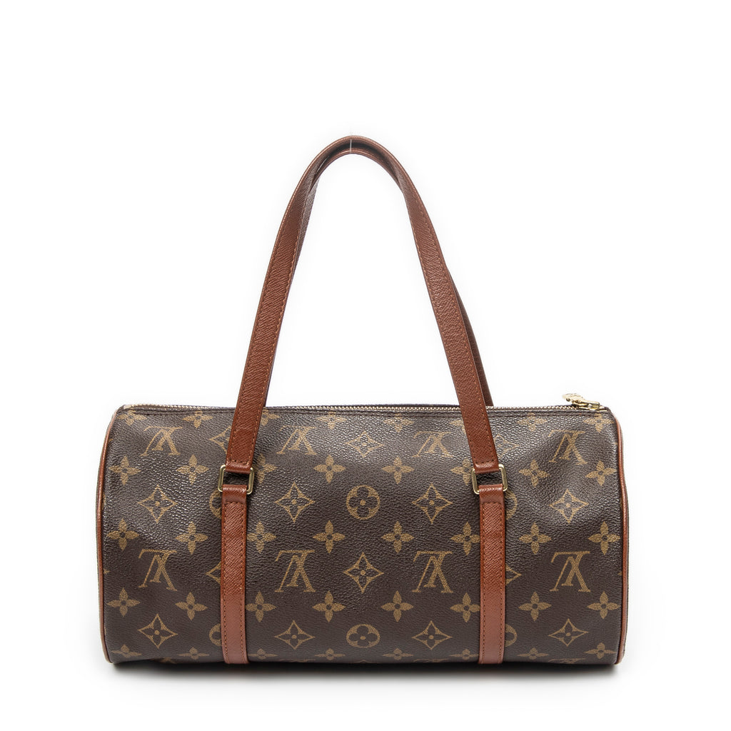 Sac à main Papillon 30 en toile Monogram marron
