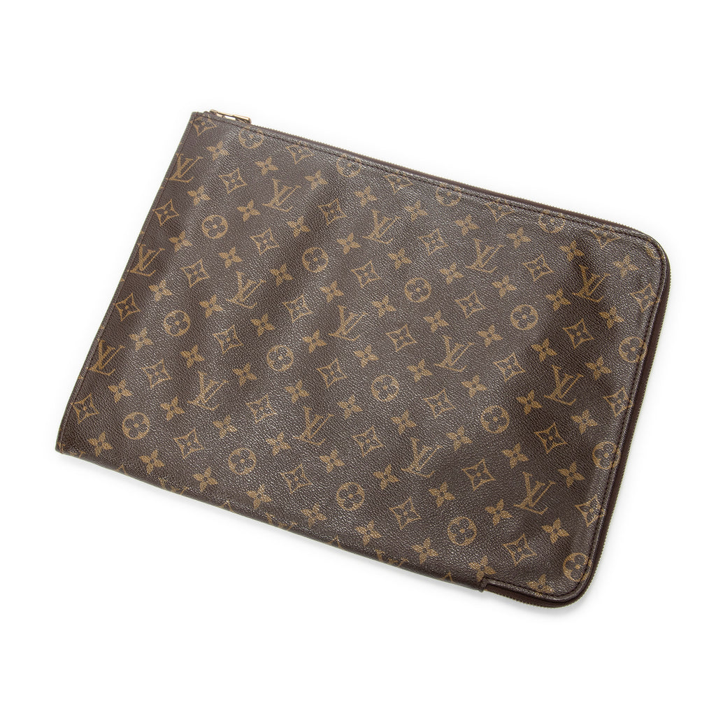 Clutch Poche Documents GM Brown Monogram Canvas