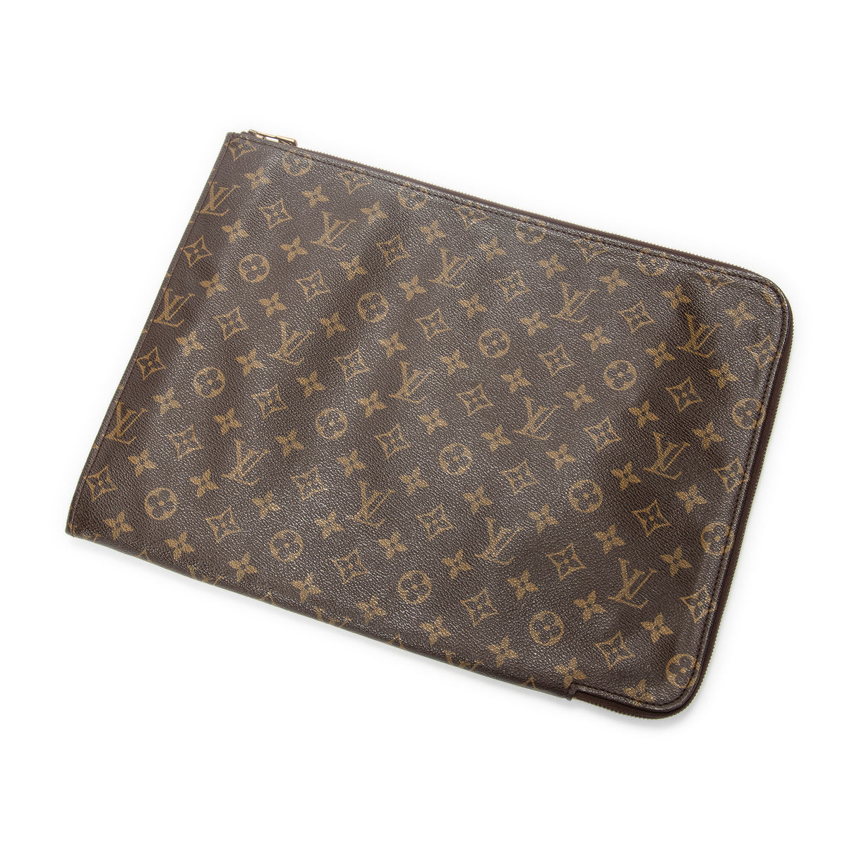Clutch Poche Documents GM Brown Monogram Canvas