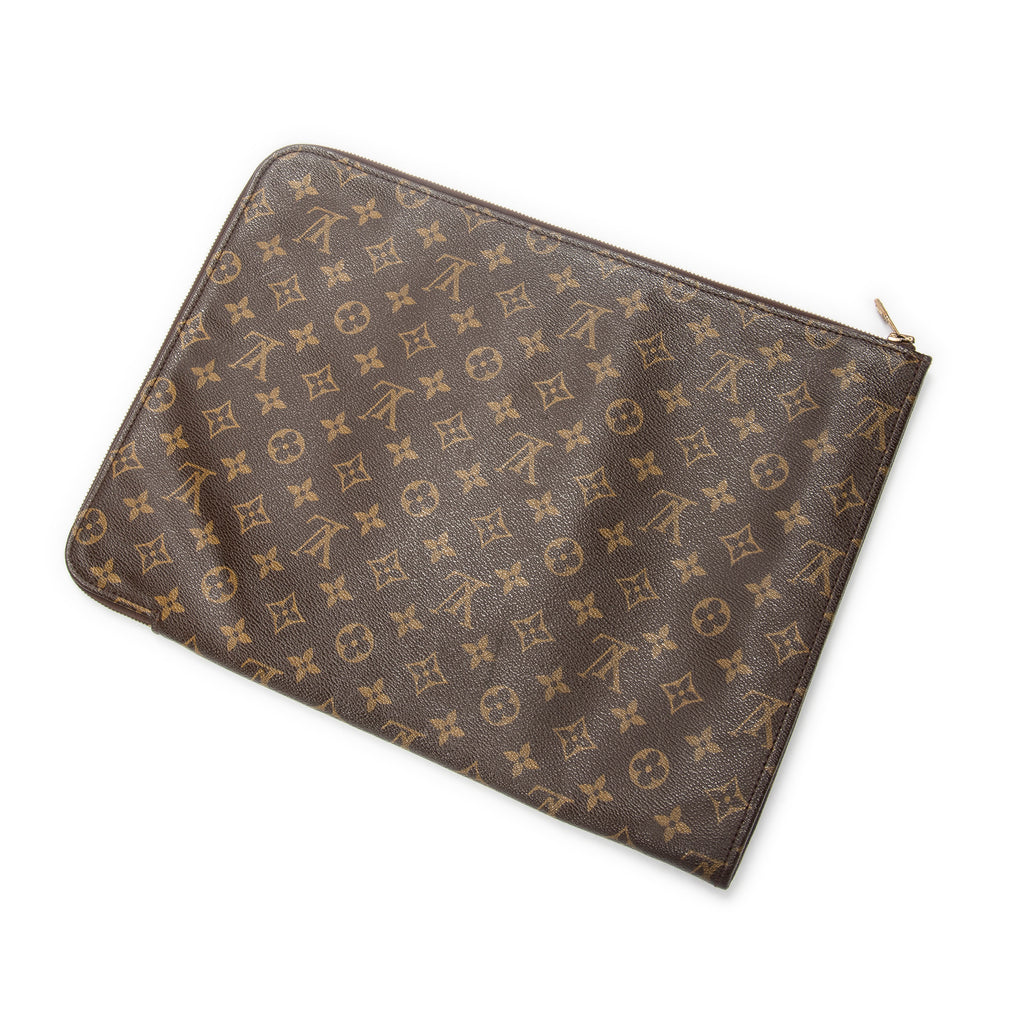 Clutch Poche Documents GM Brown Monogram Canvas