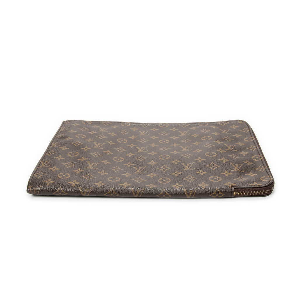 Clutch Poche Documents GM Brown Monogram Canvas