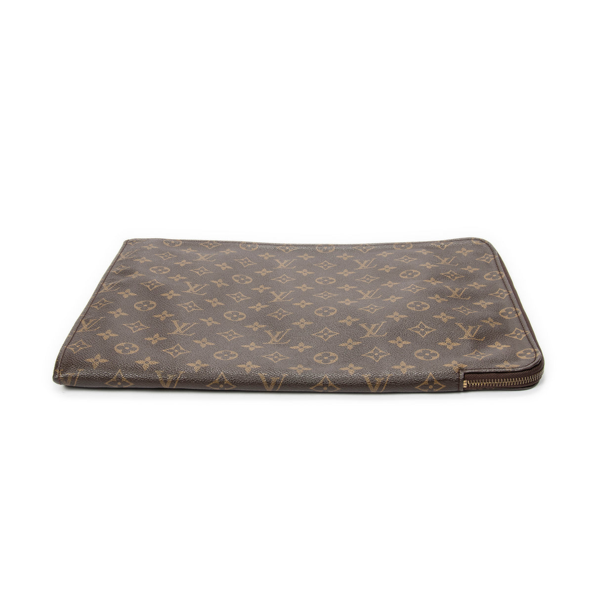 Clutch Poche Documents GM Brown Monogram Canvas