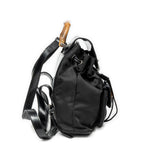 Backpack Mini Bamboo Backpack Black Nylon Canvas