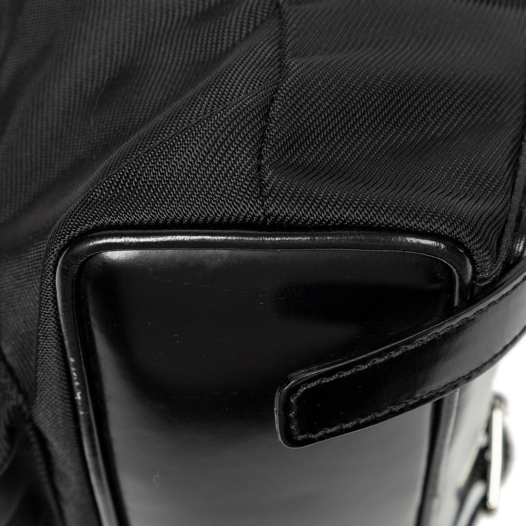 Backpack Mini Bamboo Backpack Black Nylon Canvas