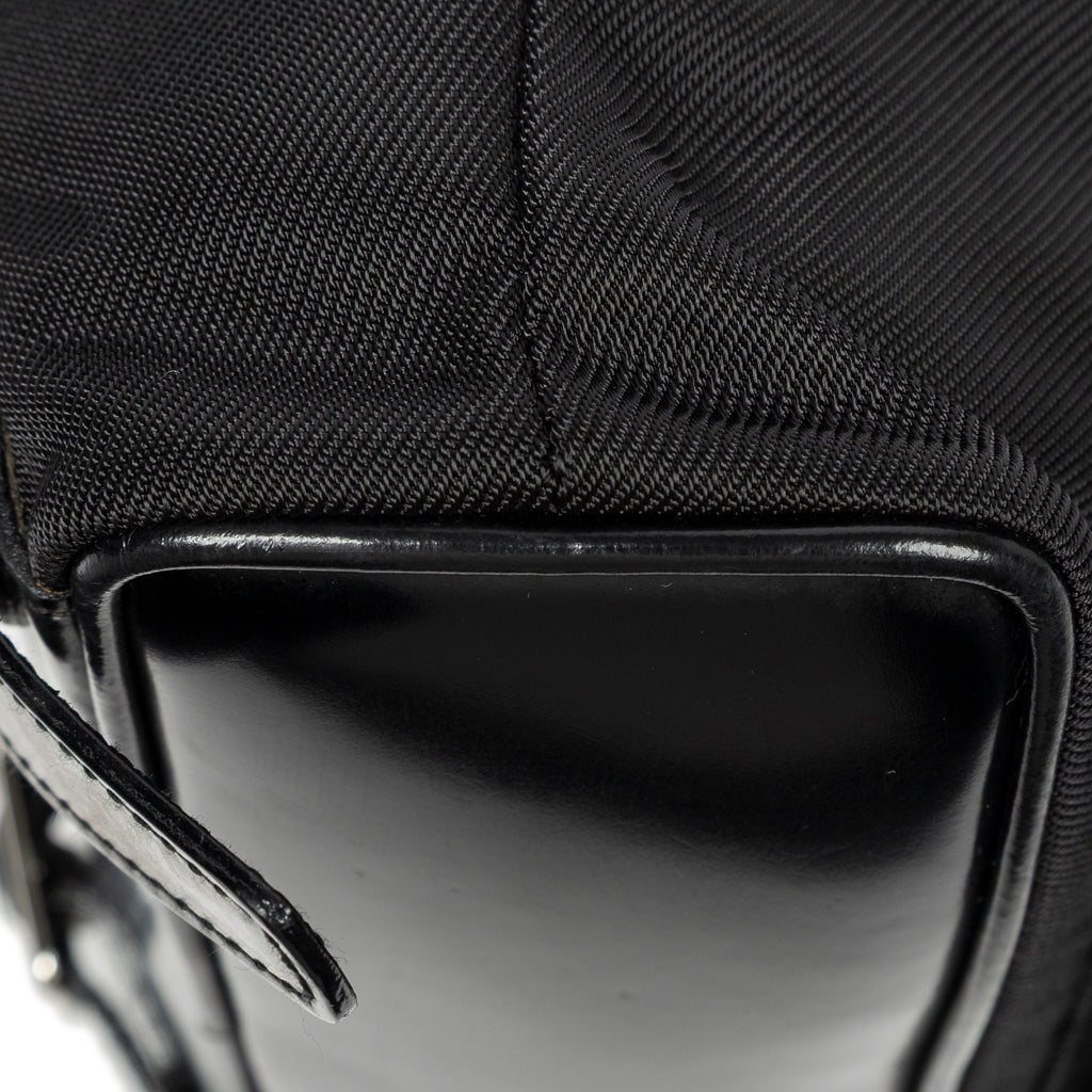 Backpack Mini Bamboo Backpack Black Nylon Canvas