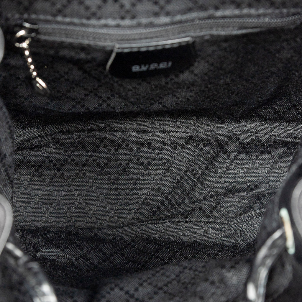 Backpack Mini Bamboo Backpack Black Nylon Canvas