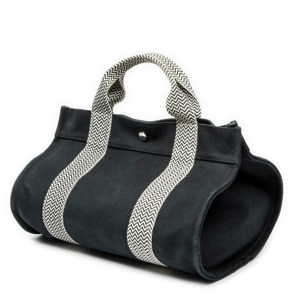 Handbag Cannes Tote PM Black Toile H Canvas