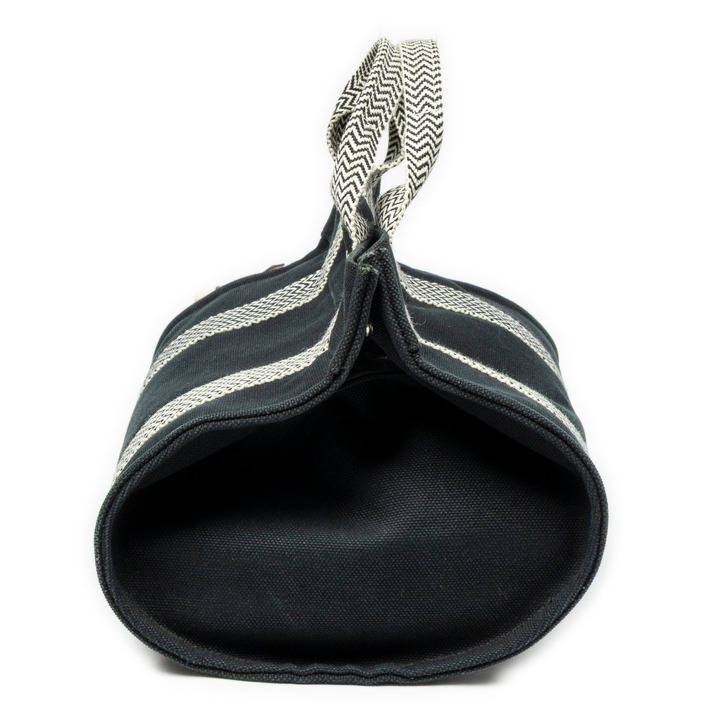 Handbag Cannes Tote PM Black Toile H Canvas