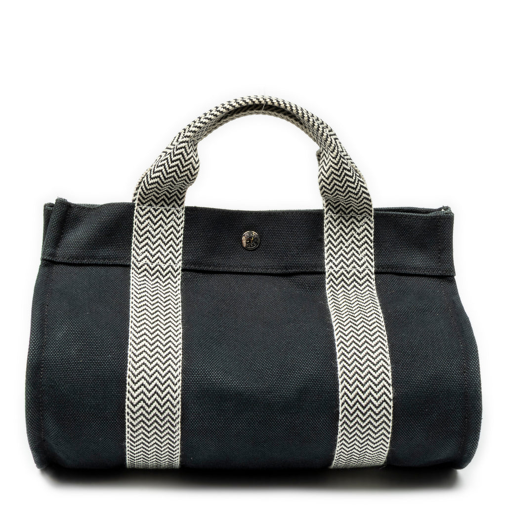 Handbag Cannes Tote PM Black Toile H Canvas