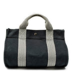 Handbag Cannes Tote PM Black Toile H Canvas