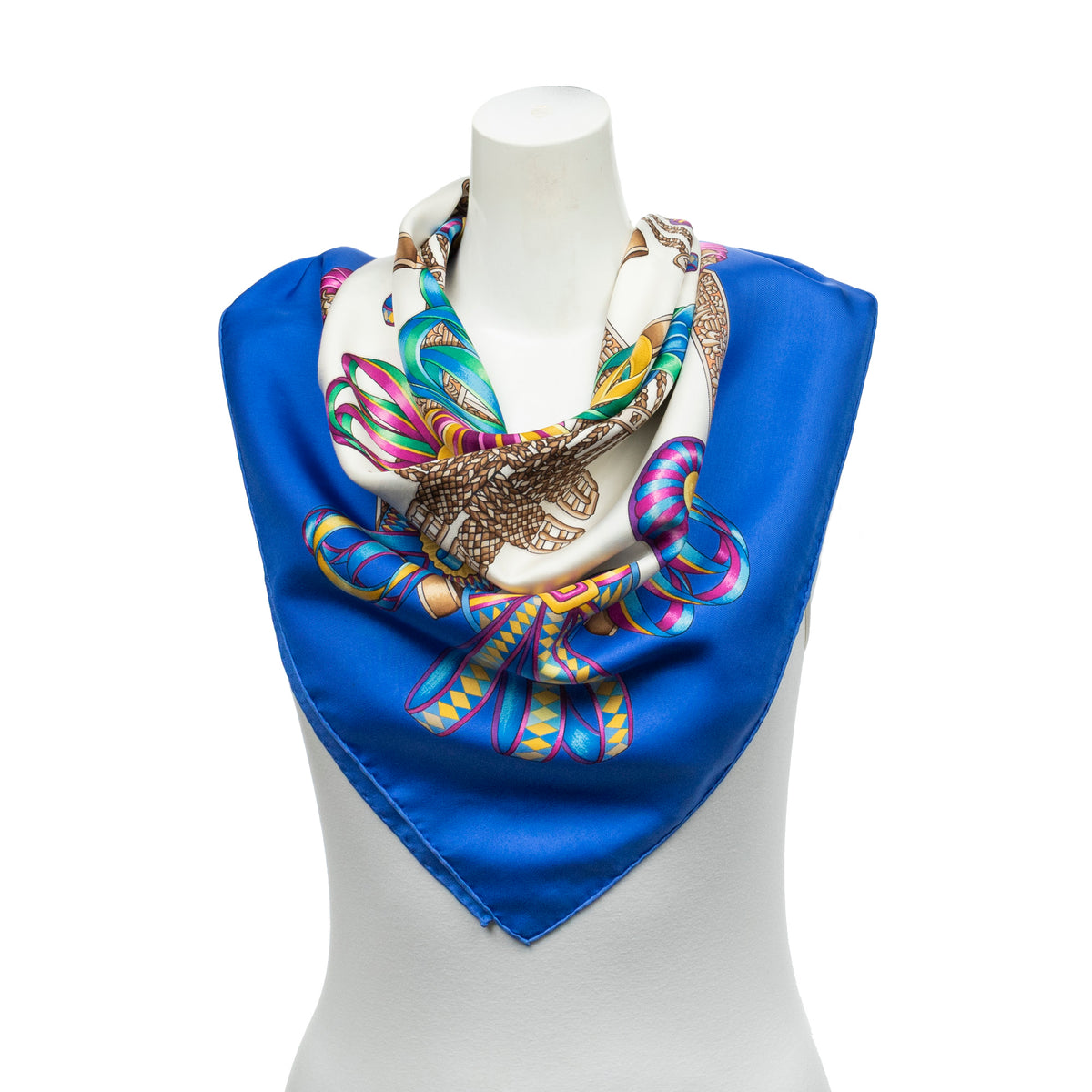 Scarf Scarf Blue 100% Twill Silk