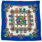 Scarf Scarf Blue 100% Twill Silk