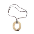 Necklace Isthme Pendant Necklace Brown Lacquered Horn