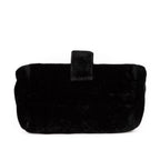 Pouch Interlocking CC Logo Velvet Pouch Black Velvet Canvas
