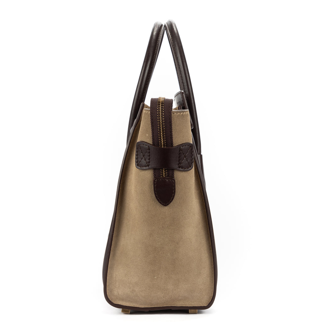 Shoulder Bag Luggage handbag M Brown Grained Leather