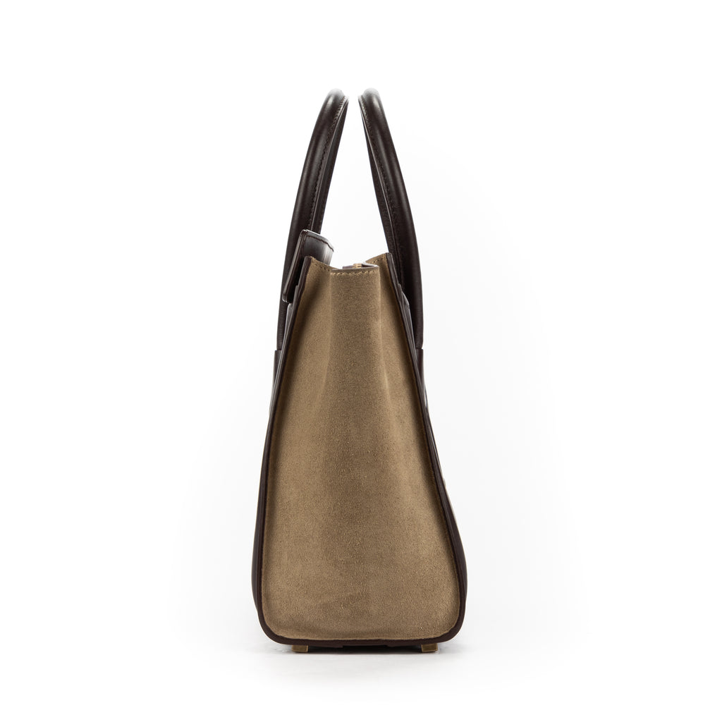 Shoulder Bag Luggage handbag M Brown Grained Leather