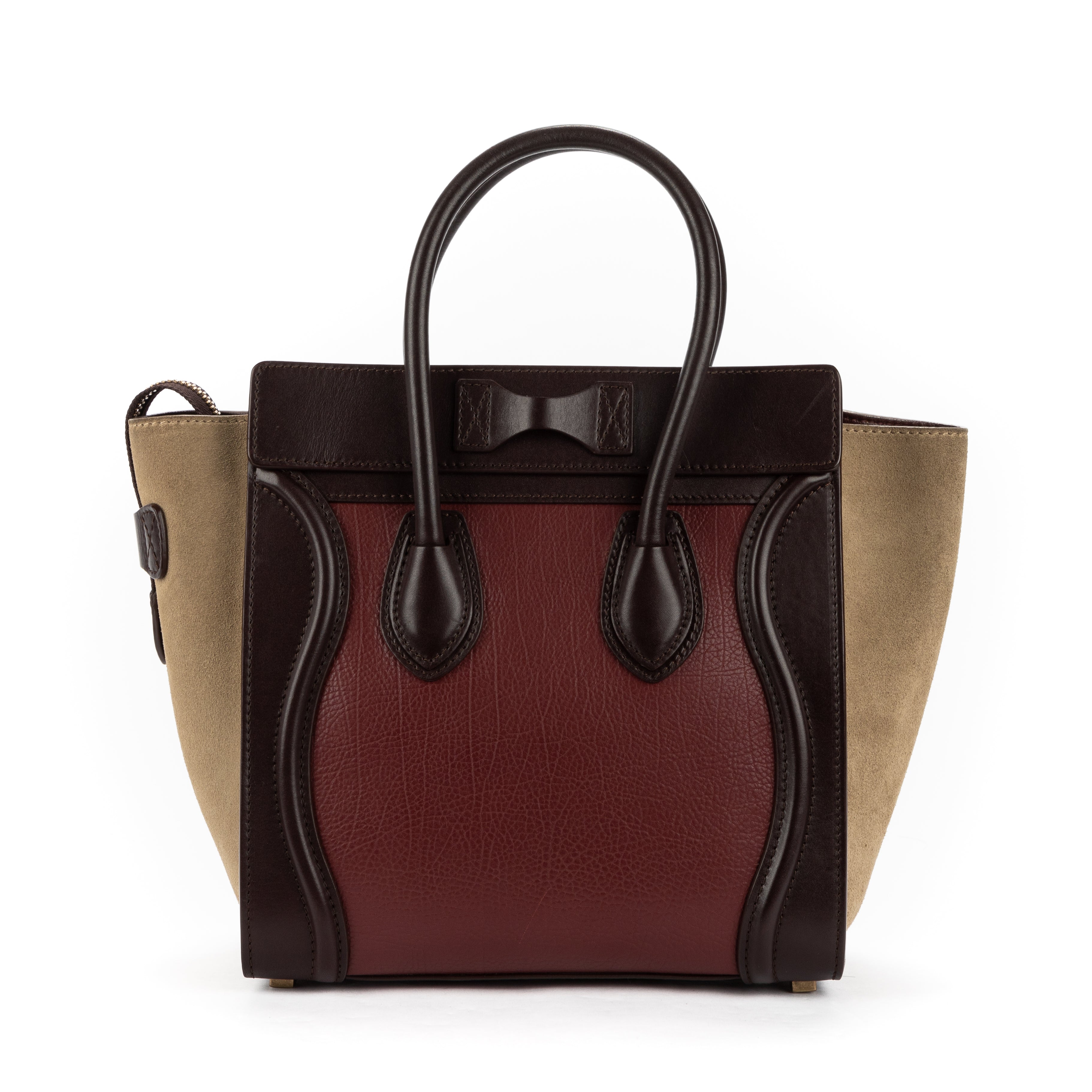 Shoulder Bag Luggage handbag M Brown Grained Leather