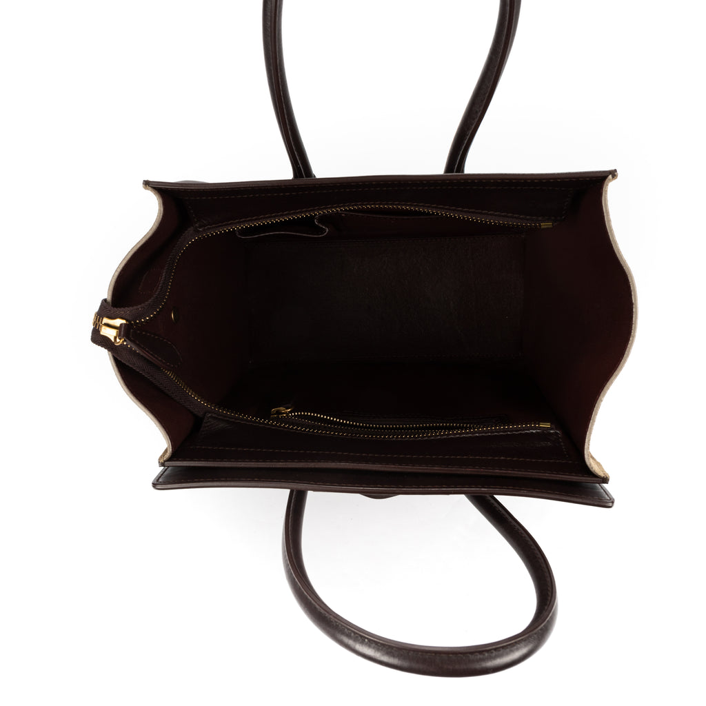 Shoulder Bag Luggage handbag M Brown Grained Leather