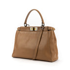 Handbag Peekaboo Beige Calfskin Leather