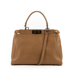 Handbag Peekaboo Beige Calfskin Leather
